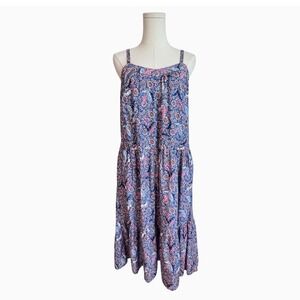 KNOX‎ ROSE Women's Small Off The Coast Tiered Midi Peasant Dress
Floral Multi
